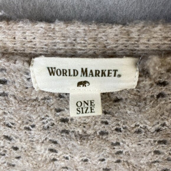 World Market Open Front Cardigan Womens One Size Cozy Polyester Classic Workwear - Picture 2 of 12